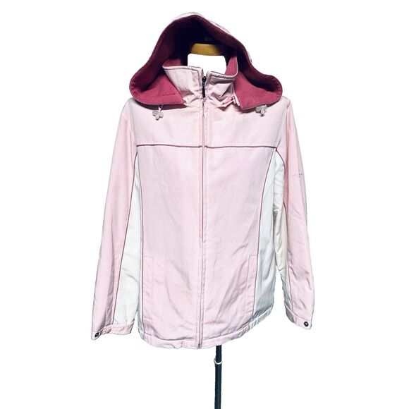 Liz Clairborne Ski Winter Jacket Coat Women's size Medium Pink w Removable Hood - Picture 1 of 6